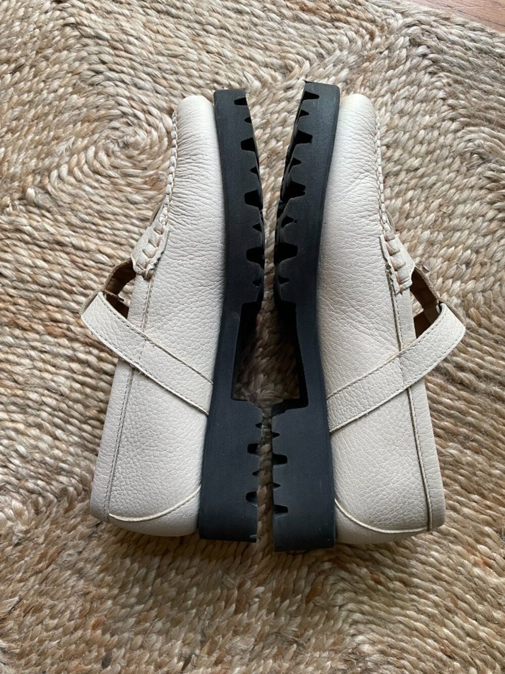 BASS Women's Mary Jane Fisherman Super Lug in Offwhite - Picture 8 of 10